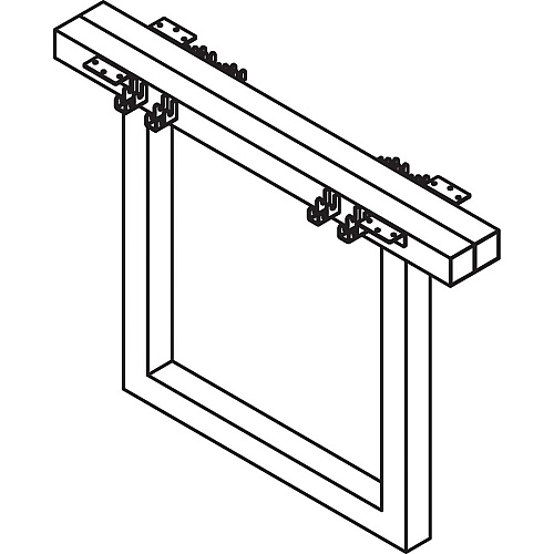 Lorell Relevance Series Middle Unite Leg 28.5" Height x 38.6" Width x 6.3" Depth - Finish: Silver, Powder Coated (LLR16252)
