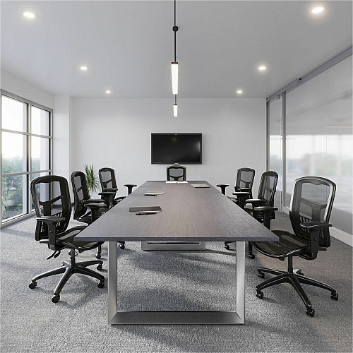 Lorell Revelance Conference Rectangular Tabletop 1" Height x 59.9" Width x 47.3" Depth x 1" Thickness - Material: Laminate - Finish: Mahogany (LLR16255)