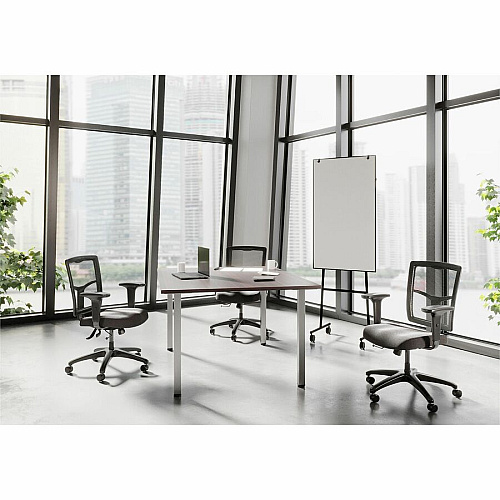 Lorell Revelance Conference Rectangular Tabletop 1" Height x 59.9" Width x 47.3" Depth x 1" Thickness - Material: Laminate - Finish: Mahogany (LLR16255)