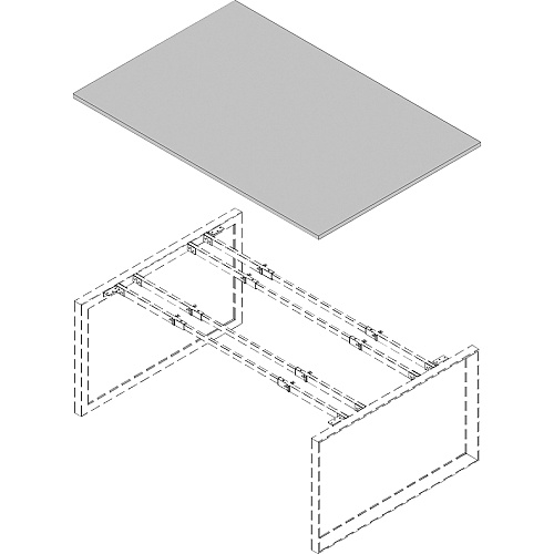 Lorell Revelance Conference Rectangular Tabletop 1" Height x 71.6" Width x 47.3" Depth x 1" Thickness - Material: Laminate - Finish: Mahogany (LLR16257)