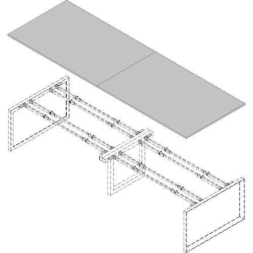 Lorell Revelance Conference Rectangular Tabletop 1" Height x 71.6" Width x 47.3" Depth x 1" Thickness - Material: Laminate - Finish: Mahogany (LLR16257)
