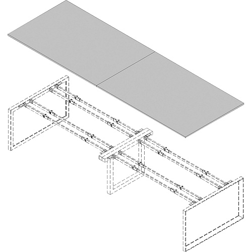 Lorell Revelance Conference Rectangular Tabletop 1" Height x 71.6" Width x 47.3" Depth x 1" Thickness - Material: Laminate - Finish: Weathered Charcoal (LLR16258)