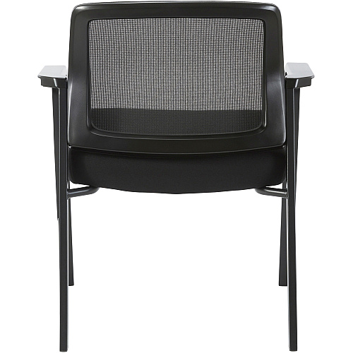 Lorell Big & Tall Mesh Low-Back Guest Chair Fabric Seat Material - Mesh Back Material - Steel Frame Material - Low Back - Black - 1 Each (LLR67003)