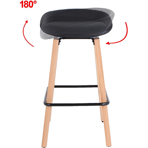 Lorell Modern Low-Back Stool Low Back - Black - 1 Each (LLR68563)
