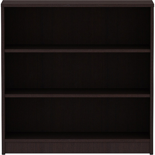 Lorell Laminate Bookcase 36" Width x 12" Depth x 36" Height - 3 x Shelf(ves) - Laminated, Sturdy, Contemporary Style, Square Edge, Adjustable Shelf - Espresso - Medium Density Fiberboard (MDF), Laminate - Assembly Required (LLR18276)