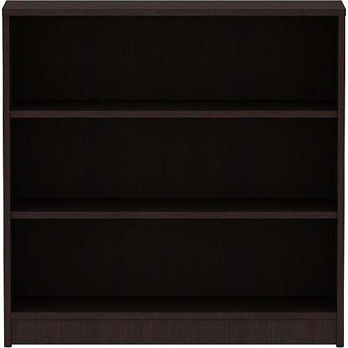 Lorell Laminate Bookcase 36" Width x 12" Depth x 36" Height - 3 x Shelf(ves) - Laminated, Sturdy, Contemporary Style, Square Edge, Adjustable Shelf - Espresso - Medium Density Fiberboard (MDF), Laminate - Assembly Required (LLR18276)