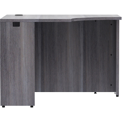 Lorell Essentials Series Corner Desk 29.5" Height x 42" Width x 24" Depth Desk, x 1" Thickness Top - Finish: Weathered Charcoal Laminate (LLR69592)