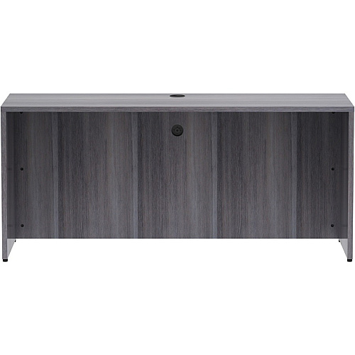 Lorell Essentials Series Credenza Shell 29.5" Height x 66" Width x 24" Depth Credenza Shell, x 1" Thickness Top - Finish: Weathered Charcoal Laminate, Silver Brush (LLR69596)