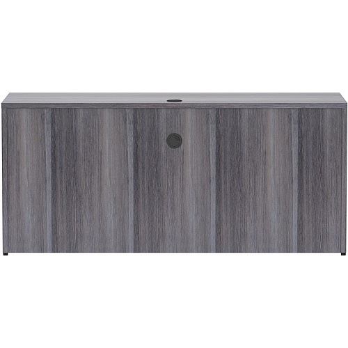 Lorell Essentials Series Credenza Shell 29.5" Height x 66" Width x 24" Depth Credenza Shell, x 1" Thickness Top - Finish: Weathered Charcoal Laminate, Silver Brush (LLR69596)