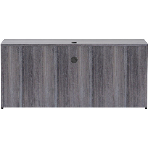 Lorell Essentials Series Credenza Shell 29.5" Height x 66" Width x 24" Depth Credenza Shell, x 1" Thickness Top - Finish: Weathered Charcoal Laminate, Silver Brush (LLR69596)