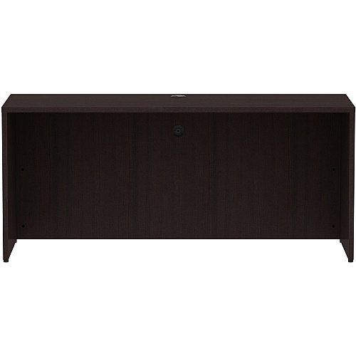 Lorell Essentials Series Credenza Shell 29.5" Height x 66" Width x 24" Depth Credenza Shell, x 1" Thickness Top - Finish: Espresso Laminate, Silver Brush (LLR18265)