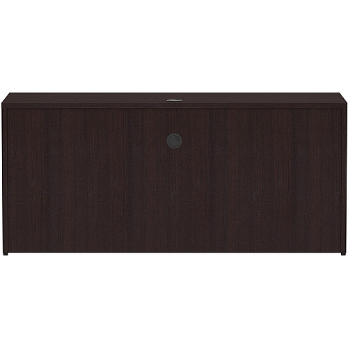 Lorell Essentials Series Credenza Shell 29.5" Height x 66" Width x 24" Depth Credenza Shell, x 1" Thickness Top - Finish: Espresso Laminate, Silver Brush (LLR18265)