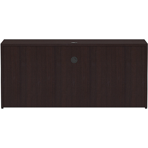 Lorell Essentials Series Credenza Shell 29.5" Height x 66" Width x 24" Depth Credenza Shell, x 1" Thickness Top - Finish: Espresso Laminate, Silver Brush (LLR18265)