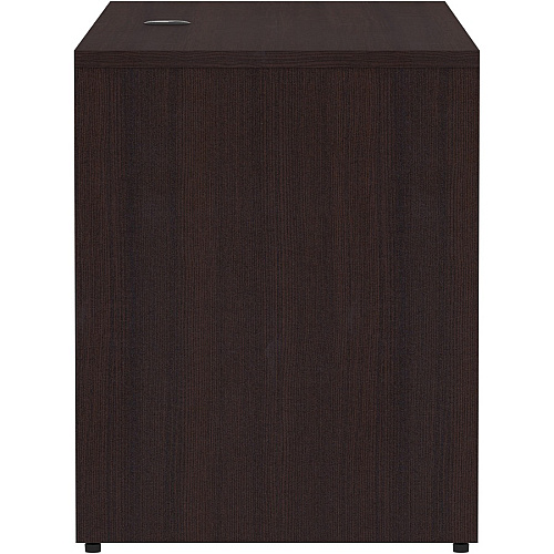 Lorell Essentials Series Credenza Shell 29.5" Height x 66" Width x 24" Depth Credenza Shell, x 1" Thickness Top - Finish: Espresso Laminate, Silver Brush (LLR18265)