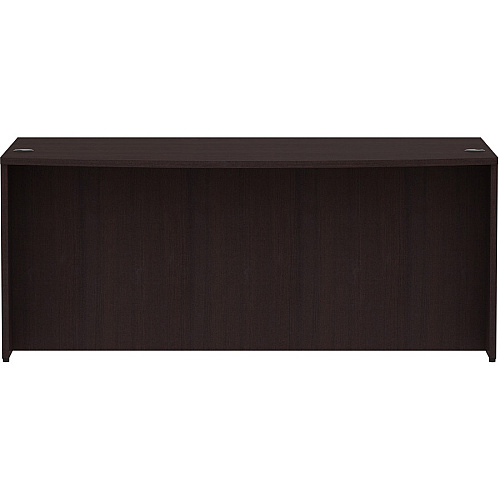 Lorell Essentials Series Bowfront Desk Shell 29.5" Height x 72" Width x 41.4" Depth Desk Shell, x 1" Thickness Top - Bow Front Edge - Finish: Espresso Laminate (LLR18260)
