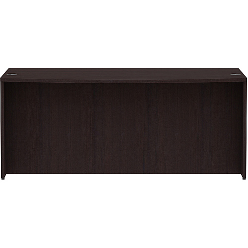 Lorell Essentials Series Bowfront Desk Shell 29.5" Height x 72" Width x 41.4" Depth Desk Shell, x 1" Thickness Top - Bow Front Edge - Finish: Espresso Laminate (LLR18260)