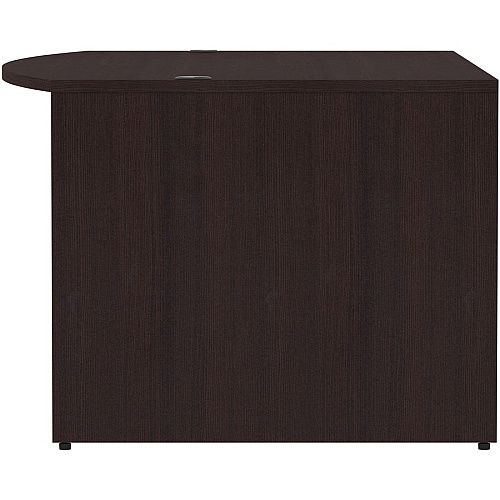 Lorell Essentials Series Bowfront Desk Shell 29.5" Height x 72" Width x 41.4" Depth Desk Shell, x 1" Thickness Top - Bow Front Edge - Finish: Espresso Laminate (LLR18260)