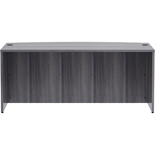 Lorell Essentials Series Bowfront Desk Shell 29.5" Height x 72" Width x 41.4" Depth Desk Shell, x 1" Thickness Top - Bow Front Edge - Finish: Weathered Charcoal Laminate (LLR69591)