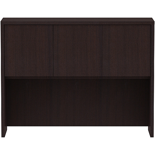 Lorell Essentials Series Stack-on Hutch with Doors 36" Height x 48" Width x 15" Depth - 3 Door(s) - Finish: Espresso Laminate (LLR18271)