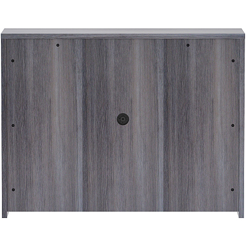 Lorell Essentials Series Stack-on Hutch with Doors 36" Height x 48" Width x 15" Depth - 3 Door(s) - Finish: Weathered Charcoal Laminate (LLR69621)