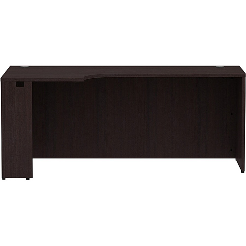 Lorell Essentials Series Left Corner Credenza 29.5" Height x 36" Width x 24" Depth x 72" Length Credenza, x 1" Thickness Top - Finish: Espresso Laminate (LLR18267)