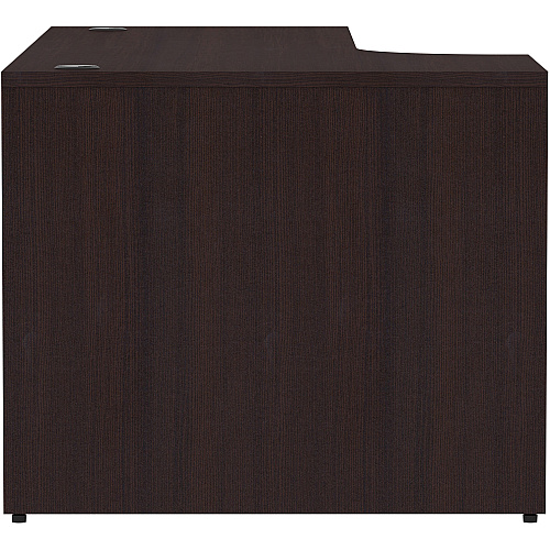 Lorell Essentials Series Left Corner Credenza 29.5" Height x 36" Width x 24" Depth x 72" Length Credenza, x 1" Thickness Top - Finish: Espresso Laminate (LLR18267)