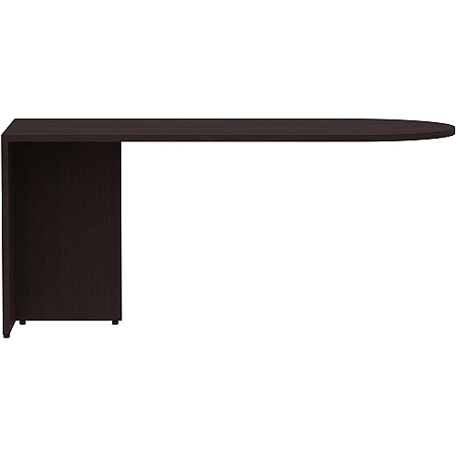 Lorell Essentials Series Peninsula Desk Box 1 of 2 29.5" Height x 66" Width x 30" Depth Desk, x 1" Thickness Top - Finish: Espresso Laminate (LLR18262)