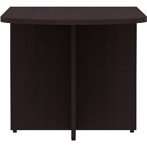 Lorell Essentials Series Peninsula Desk Box 1 of 2 29.5" Height x 66" Width x 30" Depth Desk, x 1" Thickness Top - Finish: Espresso Laminate (LLR18262)