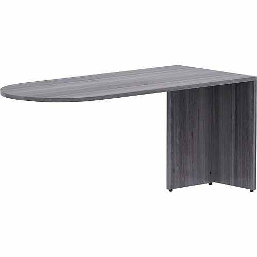 Lorell Essentials Series Peninsula Desk Box 1 of 2 29.5" Height x 66" Width x 30" Depth Desk, x 1" Thickness Top - Finish: Weathered Charcoal Laminate (LLR69593)