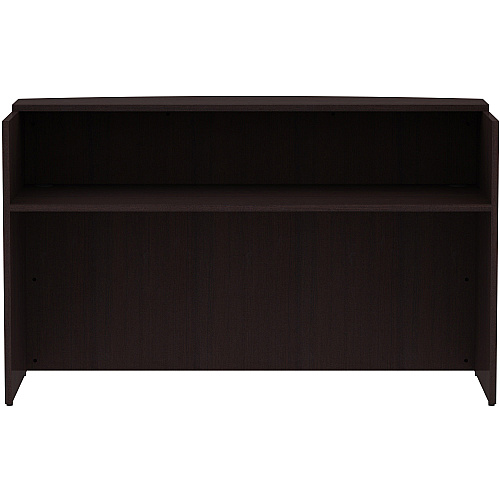 Lorell Essentials Series Front Reception Desk 42.5" Height x 72" Width x 36" Depth Desk, x 1" Thickness Top - Finish: Espresso Laminate (LLR18264)