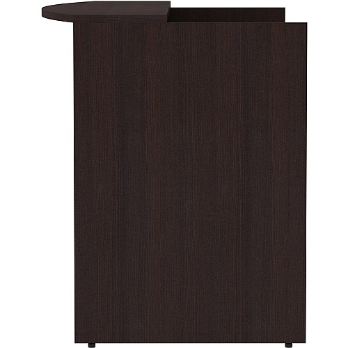 Lorell Essentials Series Front Reception Desk 42.5" Height x 72" Width x 36" Depth Desk, x 1" Thickness Top - Finish: Espresso Laminate (LLR18264)