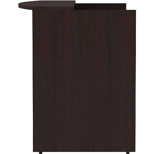 Lorell Essentials Series Front Reception Desk 42.5" Height x 72" Width x 36" Depth Desk, x 1" Thickness Top - Finish: Espresso Laminate (LLR18264)