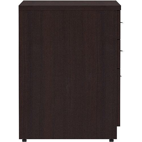 Lorell Essentials Series Box/Box/File Lateral File 29.5" Height x 35.5" Width x 22" Depth Lateral File, x 1" Thickness Side Panel - 4 x File, Box Drawer(s) - Finish: Espresso Laminate (LLR18273)