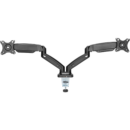Lorell Mounting Arm for Monitor - Black Height Adjustable - 2 Display(s) Supported - 14.30 lb Load Capacity - 75 x 75, 100 x 100 - 1 Each (LLR99801)
