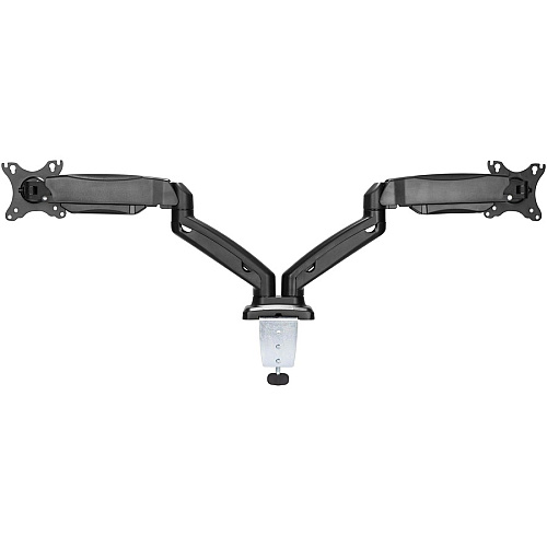 Lorell Mounting Arm for Monitor - Black Height Adjustable - 2 Display(s) Supported - 14.30 lb Load Capacity - 75 x 75, 100 x 100 - 1 Each (LLR99801)