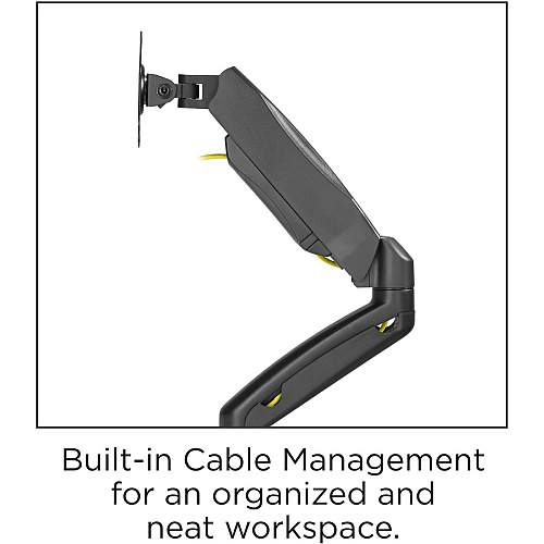 Lorell Mounting Arm for Monitor - Black Height Adjustable - 1 Display(s) Supported - 14.30 lb Load Capacity - 75 x 75, 100 x 100 - 1 Each (LLR99800)