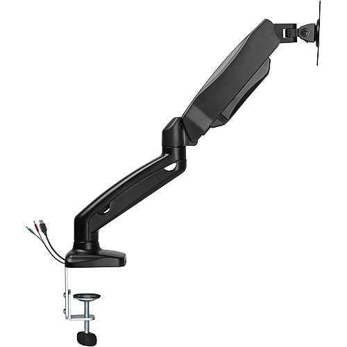 Lorell Mounting Arm for Monitor - Black Height Adjustable - 1 Display(s) Supported - 14.30 lb Load Capacity - 75 x 75, 100 x 100 - 1 Each (LLR99800)