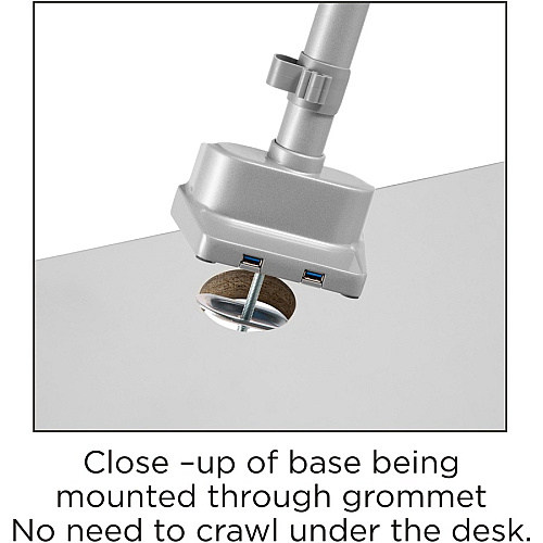 Lorell Mounting Arm for Monitor - Gray Height Adjustable - 3 Display(s) Supported - 15.40 lb Load Capacity - 75 x 75, 100 x 100 - 1 Each (LLR99804)