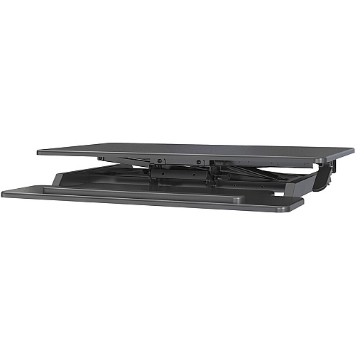 Lorell Large Monitor Desk Riser 37.40 lb Load Capacity - 19.63" Height x 35.38" Width x 19.25" Depth - Desk - Polyvinyl Chloride (PVC), Medium Density Fiberboard (MDF) - Black (LLR99555)