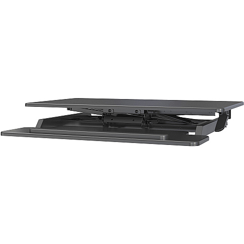 Lorell Large Monitor Desk Riser 37.40 lb Load Capacity - 19.63" Height x 35.38" Width x 19.25" Depth - Desk - Polyvinyl Chloride (PVC), Medium Density Fiberboard (MDF) - Black (LLR99555)