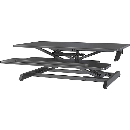 Lorell Large Monitor Desk Riser 37.40 lb Load Capacity - 19.63" Height x 35.38" Width x 19.25" Depth - Desk - Polyvinyl Chloride (PVC), Medium Density Fiberboard (MDF) - Black (LLR99555)