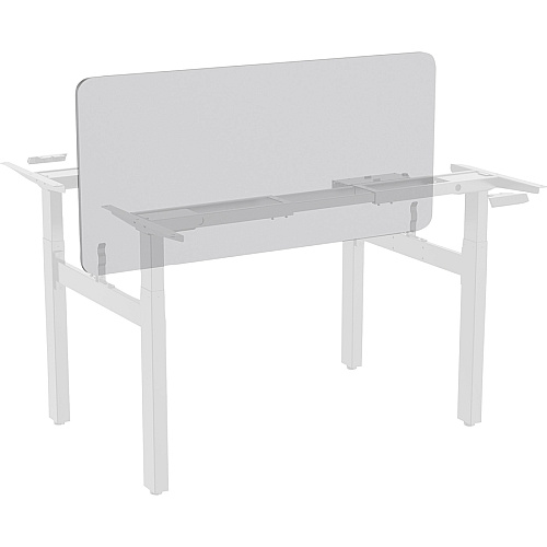 Lorell Acoustic Desktop Privacy Panel 59" Width x 23.6" Height - Polyester Fiber - Light Gray - 1 Each (LLR25962)