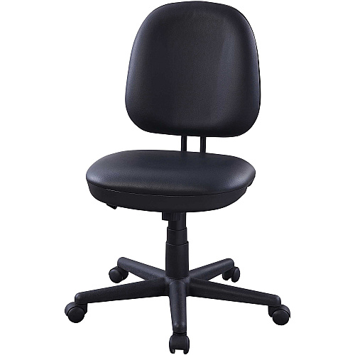Lorell Vinyl Contoured Task Chair Vinyl Seat Material - Vinyl Back Material - 5-star Base - Black - Plastic - 1 Each (LLR84875)
