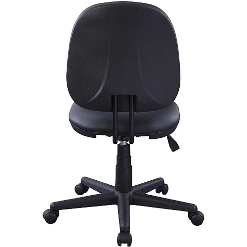 Lorell Vinyl Contoured Task Chair Vinyl Seat Material - Vinyl Back Material - 5-star Base - Black - Plastic - 1 Each (LLR84875)