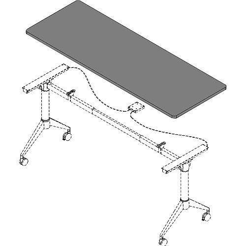 Lorell Training Tabletop White Rectangle Top - 72" Table Top Length x 24" Table Top Width x 1" Table Top Thickness - Assembly Required - Particleboard, Melamine Top Material - 1 Each (LLR62597)