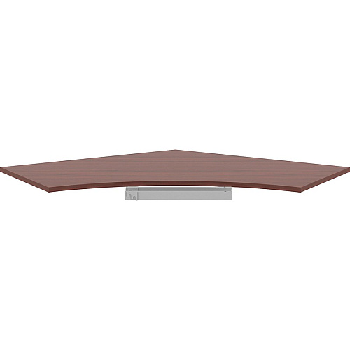 Lorell Relevance Series Curve Worksurface for 120 Workstations Mahogany Rectangle Top - Contemporary Style - 47.25" Table Top Length x 34.13" Table Top Width x 1" Table Top Thickness - Assembly Required - 1 Each (LLR16248)