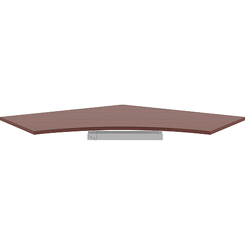 Lorell Relevance Series Curve Worksurface for 120 Workstations Mahogany Rectangle Top - Contemporary Style - 47.25" Table Top Length x 34.13" Table Top Width x 1" Table Top Thickness - Assembly Required - 1 Each (LLR16248)