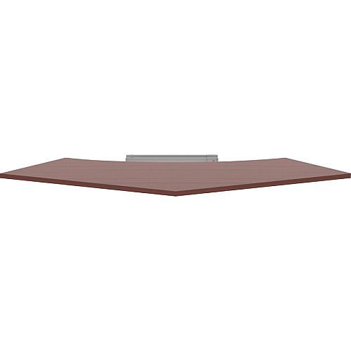 Lorell Relevance Series Curve Worksurface for 120 Workstations Mahogany Rectangle Top - Contemporary Style - 47.25" Table Top Length x 34.13" Table Top Width x 1" Table Top Thickness - Assembly Required - 1 Each (LLR16248)