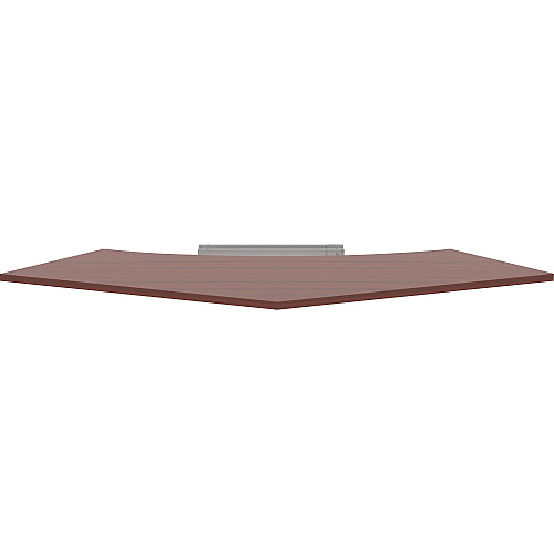 Lorell Relevance Series Curve Worksurface for 120 Workstations Mahogany Rectangle Top - Contemporary Style - 47.25" Table Top Length x 34.13" Table Top Width x 1" Table Top Thickness - Assembly Required - 1 Each (LLR16248)