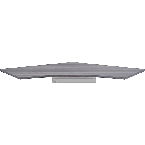 Lorell Relevance Series Curve Worksurface for 120 Workstations Weathered Charcoal Laminate Rectangle Top - Contemporary Style - 47.25" Table Top Length x 34.13" Table Top Width x 1" Table Top Thickness - Assembly Required - 1 Each (LLR16249)